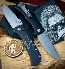Defiant-7 Talos Button Lock Sasquatch Edition with Magnacut Blade and Black Hardcoat Anodized Aluminum Handles