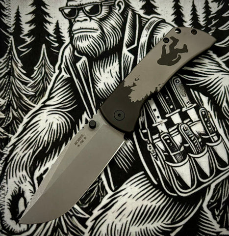 McNees Knives Mac-2 3.5" Blackout Squatch Ti Stonewashed Blade