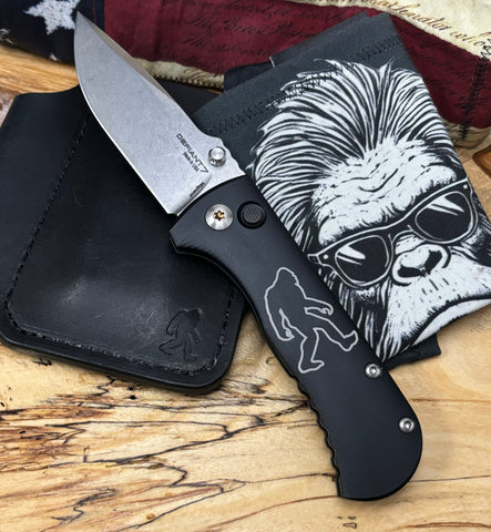 Defiant-7 Talos Button Lock Sasquatch Edition with Magnacut Blade and Black Hardcoat Anodized Aluminum Handles