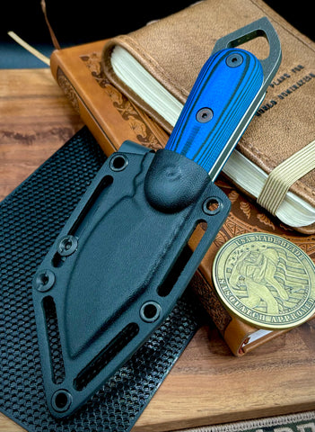 Shed Knives Skur with Atlantic Blue/Black G10 Handles and 154-CM Steel - USA MB