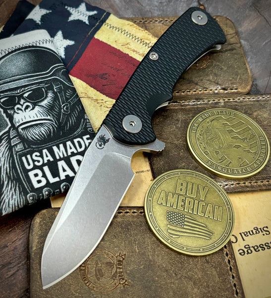 Project X Sheepsfoot Black G10 Stonewashed Ti with Stonewashed Magnacut Blade