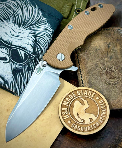 Hinderer XM-18 3.5 Sheepsfoot Bronze Ti Coyote G10 S45VN Stonewashed Blade