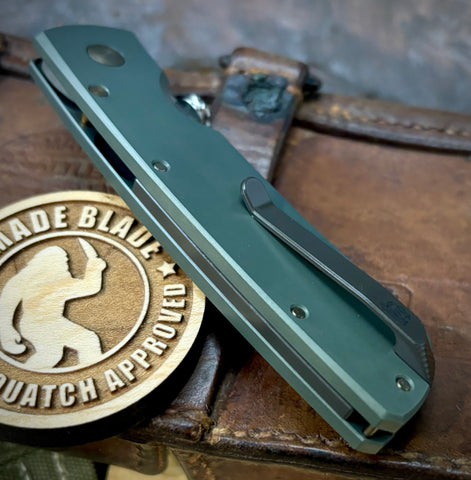 Shipwreck Green Mariner 2 Full Ti Liner Lock from Tactile Knife Co. with Magnacut Blade and Bronzed Out HW