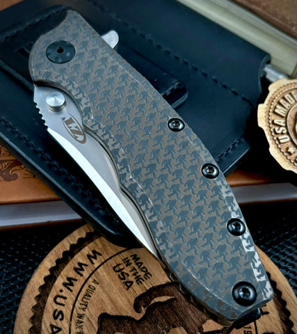 Bronzed Sasquatch Pattern ZT0562TI Full Ti  with Magnacut Blade
