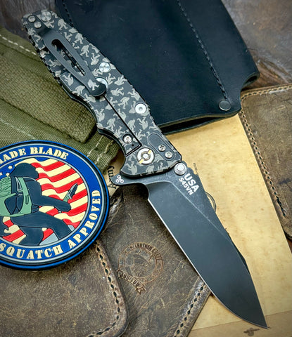 Chaos Squatch Hinderer Eklipse 3.5" Hollow Ground Slicer Black G10 Battle Black Ti Battle Black S45VN Blade