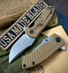 Les George Squatch ESV Flipper FDE DLC Morph Ti & S45VN Blade and Black DLC Hardware (Limited Run)