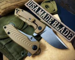 Les George Squatch ESV Flipper FDE DLC Morph Ti & S45VN Blade and Black DLC Hardware (Limited Run)