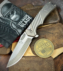 451 Button Lock Flipper Full Ti Sasquatched Magnacut