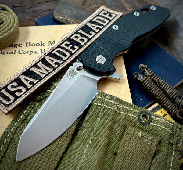 Hinderer XM-18 3.5 Sheepsfoot Bronze Ti Black G10 Stonewashed S45VN Blade