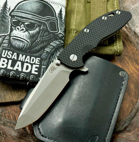 Hinderer XM-18 3.5 Spanto Working Finish Ti Black G10 Working Finish 20CV Blade