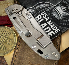 Hinderer XM-18 3.5" Recurve Non-flipper Translucent Green G10 Stonewashed Ti Stonewashed Magnacut Blade