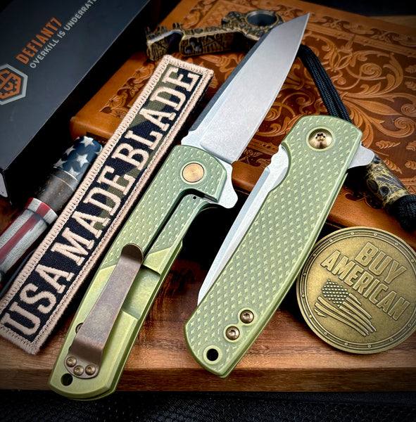 Defiant-7 Servo with customized Antique Green Diamond Textured Full Ti ...