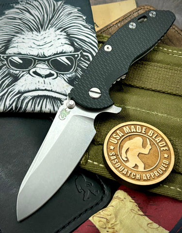 Hinderer XM-18 3.5 Sheepsfoot Stonewashed Black G10 S45VN Stonewashed Blade