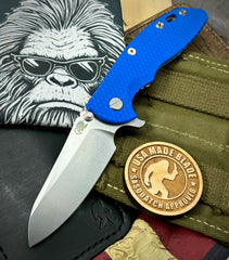 Hinderer XM-18 3.5 Sheepsfoot Stonewashed Blue G10 S45VN Stonewashed Blade