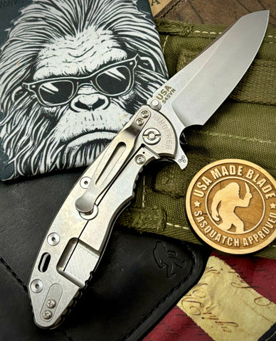 Hinderer XM-18 3.5 Sheepsfoot Stonewashed Black G10 S45VN Stonewashed Blade