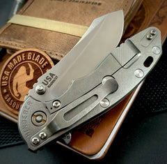 Hinderer XM-18 3.5" Skinny Skinner Stonewashed Ti Black G10 Magnacut Stonewashed Blade