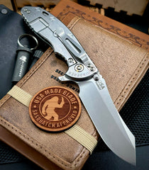 Hinderer XM-18 3.5" Skinny Skinner Stonewashed Ti Orange G10 Magnacut Stonewashed Blade