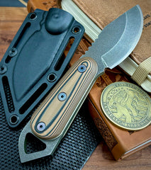 Shed Knives Skur with Atlantic Coyote/Black G10 Handles and 154-CM Steel - USA MB