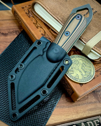 Shed Knives Skur with Atlantic Coyote/Black G10 Handles and 154-CM Steel - USA MB