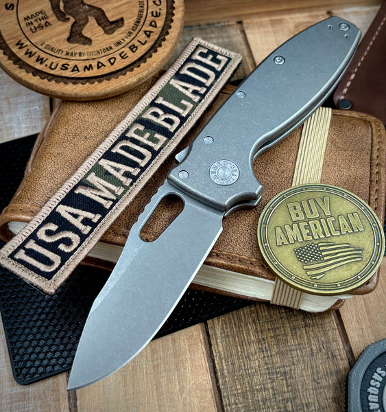 Demko Shark-A-Tac Smooth Ti Magnacut Blade with Spike