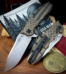 Zero Tolerance ZT0562TI Magnacut Blade Bronzed Engraved Battle Stars & Stripes