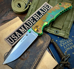 Spartan Blades Harsey Folder Sasquatch at Sunset Special Edition MAGNACUT Bronze Ti Hardware