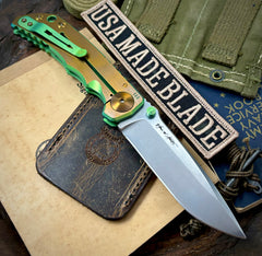 Spartan Blades Harsey Folder Sasquatch at Sunset Special Edition MAGNACUT Bronze Ti Hardware