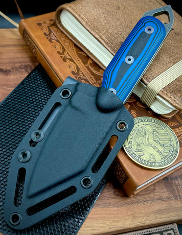 Shed Knives U.S. Tanto with Blue/Black G10 Handles and 154-CM Steel - USA MB