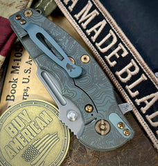 Topo Ammo Can Green Hinderer Jurassic Clip Point Translucent Green G10 Customized Working Finish Ti Magnacut Working Finish Blade Bronzed Out Hardware with Sasquatch Clip - USA MB