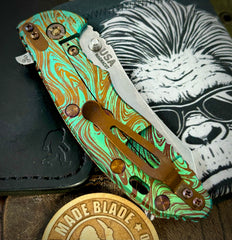 Toxic Anomascus Hinderer XM-18 3.5" Skinny Skinner Anodized Ti Orange G10 Magnacut Stonewashed Blade Bronzed Out HW