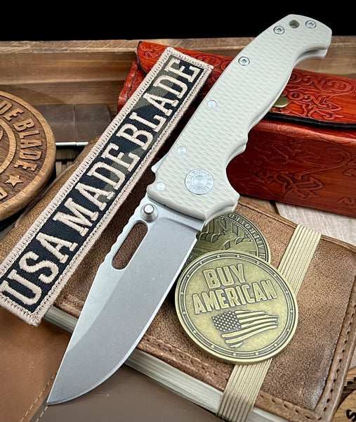 Demko Knives AD20 Slim Clip Point Tan G10 in Magnacut