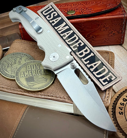 Demko Knives AD20 Slim Clip Point Tan G10 in Magnacut - USA MB