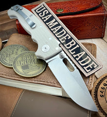 Demko Knives AD20 Slim Clip Point Tan G10 in Magnacut - USA MB