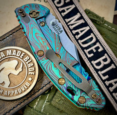 Toxic Anomascus Hinderer XM-18 3.5 Non Flipper Bowie Orange G10 Stonewashed S45VN Blade Bronzed Out HW