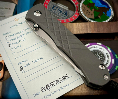 Um num zaan Drop Point in MagnaCut Chris Reeve Knives USAMBIG - USA MB