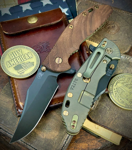 Hinderer XM-24 Vintage Skinny Bowie 1095 Steel with Smooth Walnut Scale