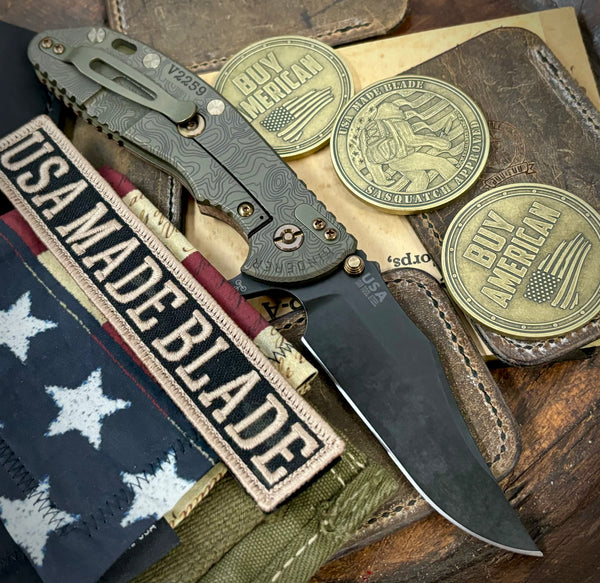 Topo Hinderer XM-24 Vintage Skinny Bowie 1095 Steel with Smooth Walnut Scale