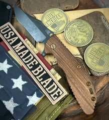 Topo Hinderer XM-24 Vintage Skinny Bowie 1095 Steel with Smooth Walnut Scale - USA MB