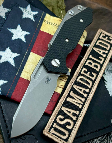 Hinderer Half Track Slicer Gen 2 Black G10 Working Finish Ti Magnacut Working Finish Blade