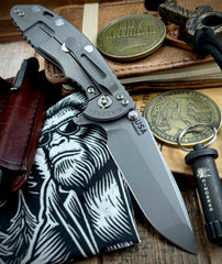 Hinderer XM-18 3.5 Spanto Working Finish Ti OD Green G10 Working Finish Magnacut Blade