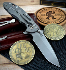 Hinderer XM-18 3.25 Spanto Black G10 Working Finish Ti and Working Finish Magnacut Blade - USA MB