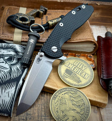 Hinderer XM-18 3.5 Spanto Working Finish Ti  Black G10 Stonewashed Magnacut Blade