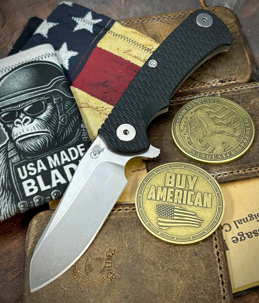 Project X Sheepsfoot Black G10 Working Finish Ti with Stonewashed Magnacut Blade