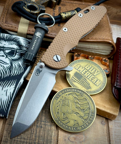 Hinderer XM-18 3.5 Spanto Working Finish Ti Coyote G10 Stonewashed Magnacut Blade