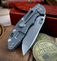 Hinderer XM-18 3.25 Spanto Black G10 Working Finish Ti and Stonewashed Magnacut Blade - USA MB