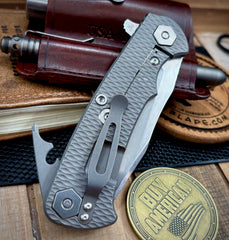 Project X Orange G10 Working Finish Ti with Stonewashed S45 Clip Point Blade