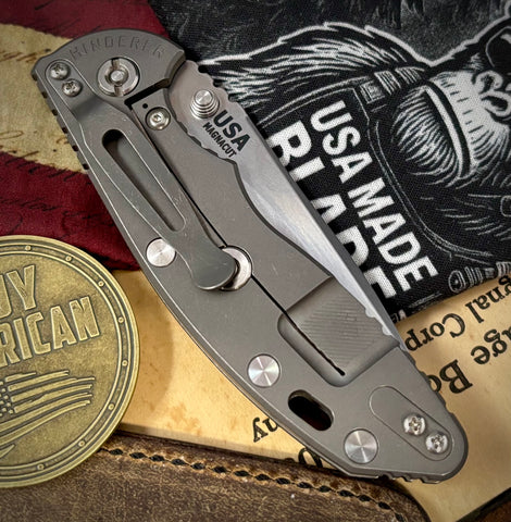Hinderer XM-18 3.5" Recurve Non-flipper Translucent Green G10 Working Finish Ti Stonewashed Magnacut Blade