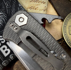 Project X Sheepsfoot Blue/Black G10 Working Finish Ti with Stonewashed Magnacut Blade