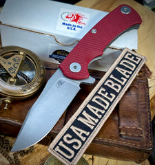 Hinderer Project X Red G10 Working Finish Ti with Working Finish S45VN Blade