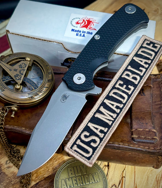 Hinderer Project X Black G10 Working Finish Ti with Working Finish S45VN Blade